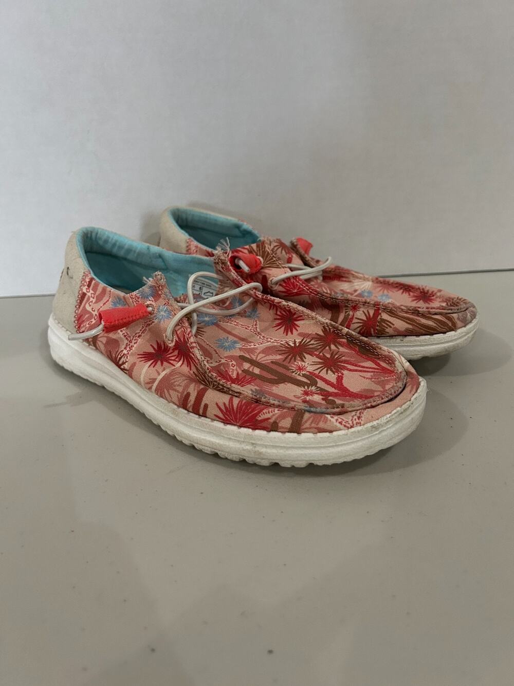 Hey Dude Wendy Funk Oasis Shoes Womens 6 Pink Desert Slip On Casual